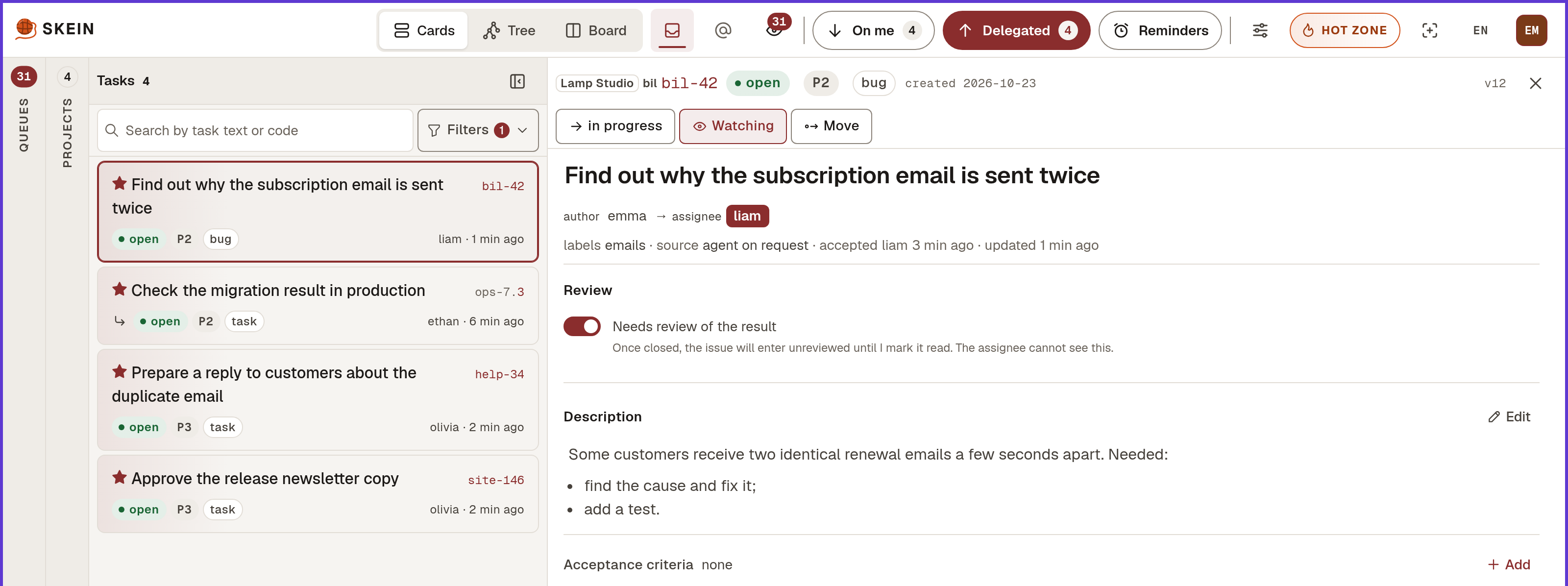 The Delegated lens